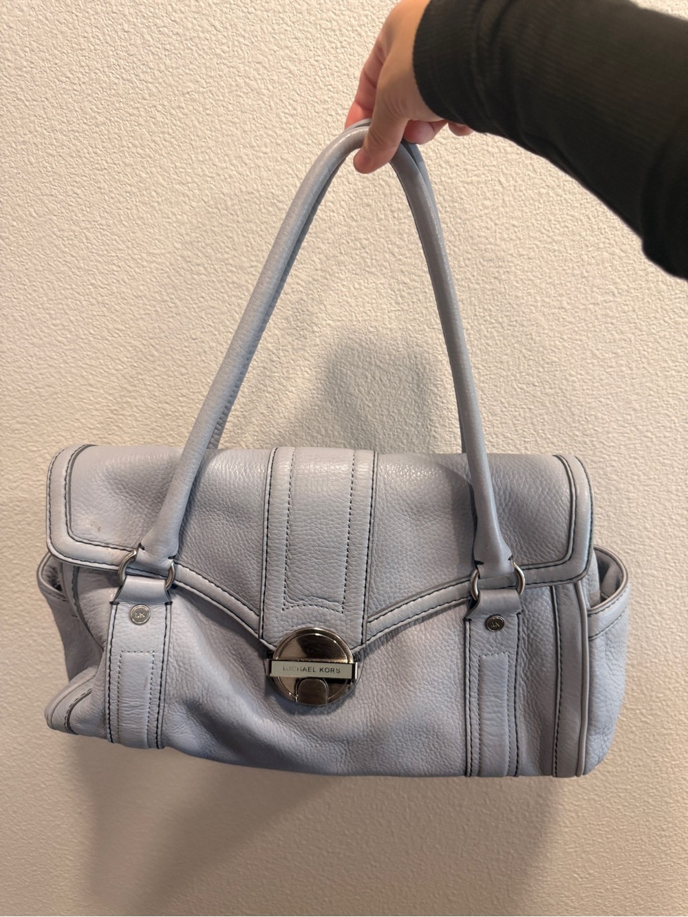 Michael Kors Pale Blue Leather Shoulder Bag